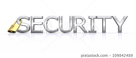 SECURITY character guarded by a padlock, security image SECURITY character guarded by a padlock, security image 109842489