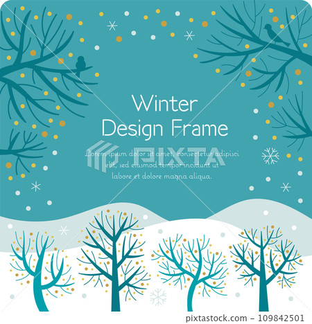 winter design frame 109842501