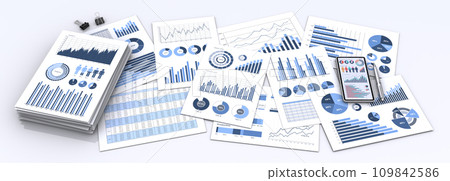智慧型手機的圖像和一堆業務文檔,制定業務策略並分析數據 智慧型手機的圖像和一堆業務文檔,制定業務策略並分析數據 109842586
