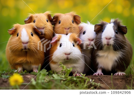 many adventurous guinea pigs. Created with Generative AI. many adventurous guinea pigs. Created with Generative AI. 109842906