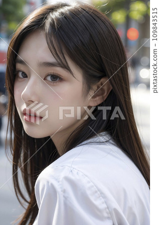 Street Corner Snap: Lovely Older Sister (AI-generated image) 109843515