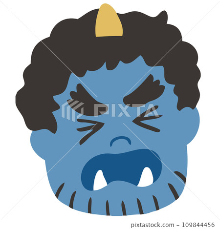 Simple setsubun blue demon vector illustration Simple setsubun blue demon vector illustration 109844456
