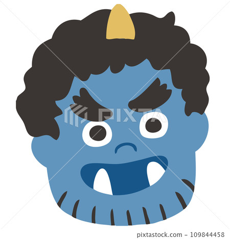 Simple setsubun blue demon vector illustration Simple setsubun blue demon vector illustration 109844458