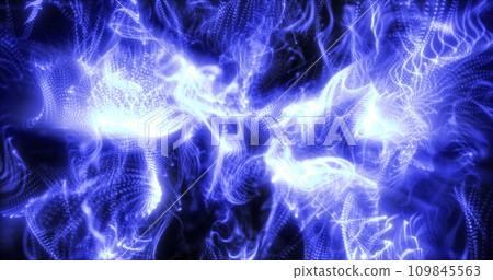 Abstract blue waves and smoke from particles of energy magical bright glowing liquid, background Abstract blue waves and smoke from particles of energy magical bright glowing liquid, background 109845563