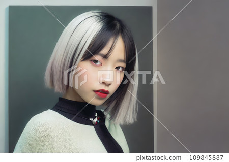 A unique portrait of a young woman that looks like a gravure photo (AI-generated image) A unique portrait of a young woman that looks like a gravure photo (AI-generated image) 109845887