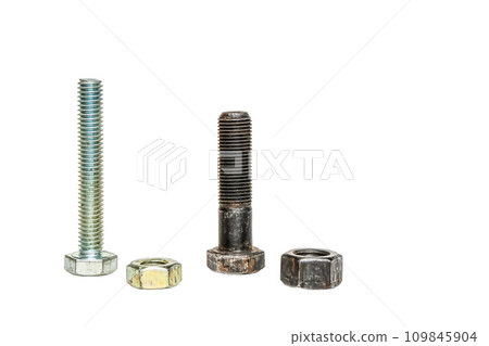 Hex bolt and hex nut Hex bolt and hex nut 109845904