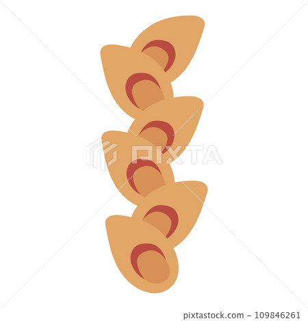 bacon epi bread illustration bacon epi bread illustration 109846261