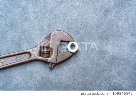 Wrench and hex nut Wrench and hex nut 109846542