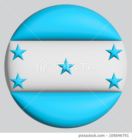 3D Flag of Honduras on circle 109846791