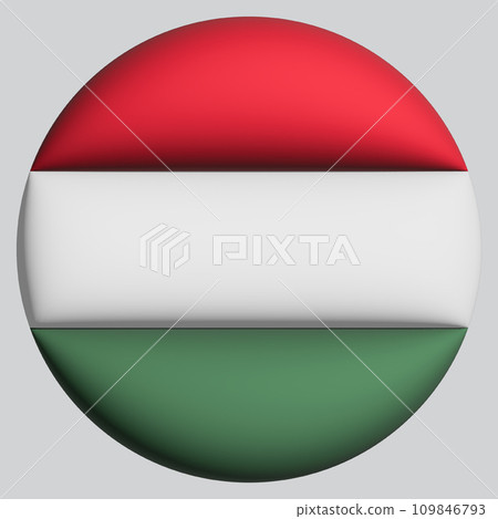 3D Flag of Hungary on circle 109846793
