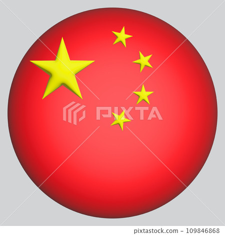 3D Flag of China on circle 109846868