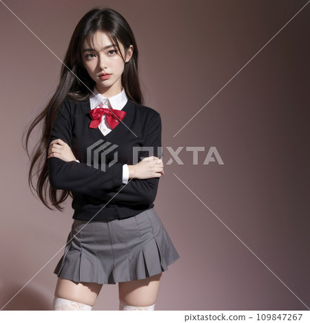 日本女高中生製服服裝(AI生成圖像) 日本女高中生製服服裝(AI生成圖像) 109847267
