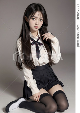 日本女高中生製服服裝（AI生成圖像） 109847275
