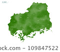水彩風地圖廣島縣 109847522