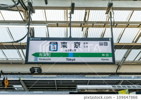 [Transportation image] Station name sign (Tokyo Station) 109847866