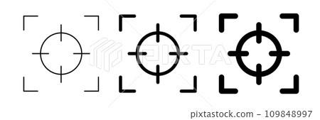 Focus icon vector sign and symbol isolated on white background