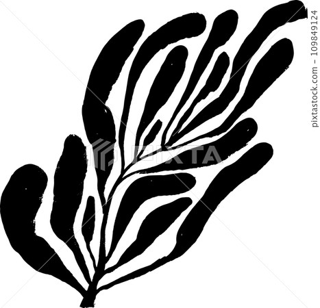 Leaf Grunge Artwork Brush Silhouette Element 109849124