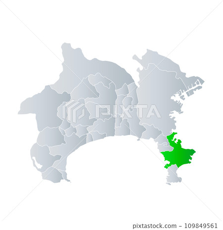 橫須賀市和神奈川縣地圖 109849561