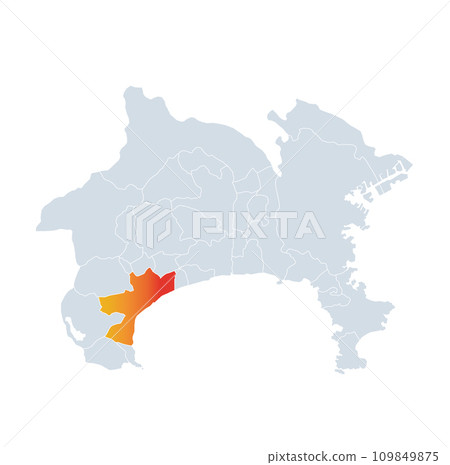 小田原市和神奈川縣地圖 109849875