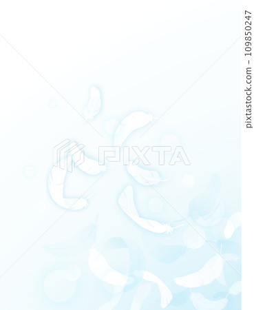 Background illustration with dancing white feathers Background illustration with dancing white feathers 109850247