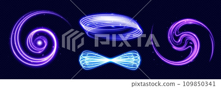 Set of neon light effects 109850341