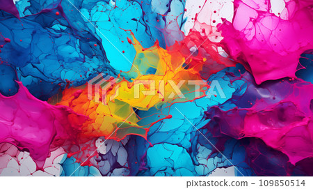 彩色墨水飛濺 109850514