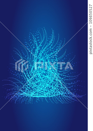 Three-dimensional abstract particle lines graphic technology vector poster background Three-dimensional abstract particle lines graphic technology vector poster background 109850527