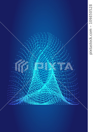 Three-dimensional abstract particle lines graphic technology vector poster background Three-dimensional abstract particle lines graphic technology vector poster background 109850528