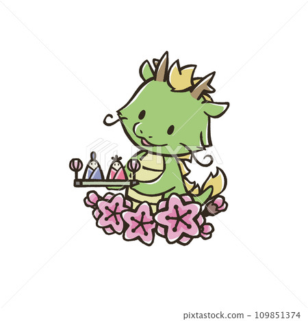 A dragon holding a small doll A dragon holding a small doll 109851374