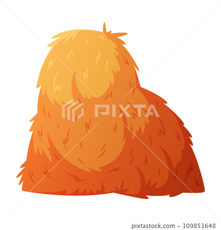 Hay Heap as Dried Grass for Fodder Vector Illustration 109851648