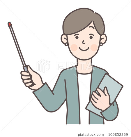 Business person 2 with a pointing stick 109852269