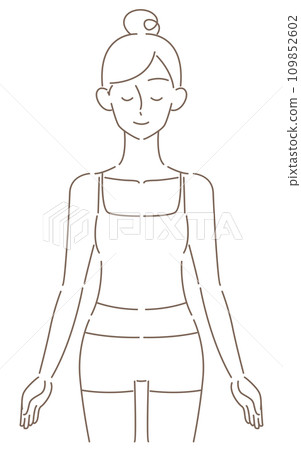 Female front line drawing 109852602