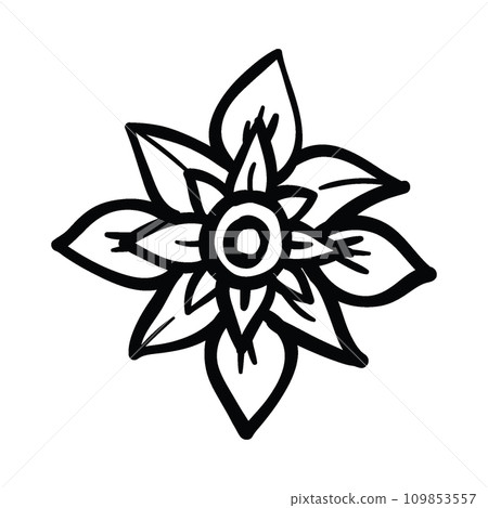 Mandala ornament doodle 109853557
