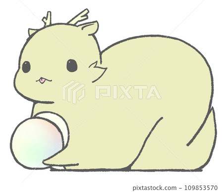 A dragon that forgets to put away its tongue (yellow) A dragon that forgets to put away its tongue (yellow) 109853570