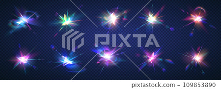 Plasma light clots color vector illustration bundle 109853890