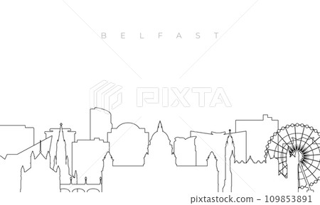 Outline Belfast skyline.  109853891