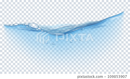 Clean water with bubbles realistic vector illustration 109853907