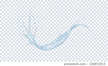 Splashing water with droplet realistic vector illustration Splashing water with droplet realistic vector illustration 109853913