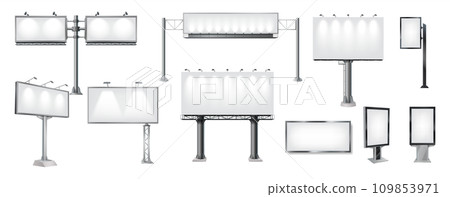 Billboard mockups realistic vector illustration set Billboard mockups realistic vector illustration set 109853971
