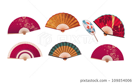 Asian traditional handheld paper fan, japanese souvenir, wooden chinese hand traditional fans Asian traditional handheld paper fan, japanese souvenir, wooden chinese hand traditional fans 109854006