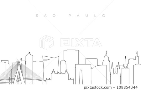 Outline Sao Paulo skyline. Outline Sao Paulo skyline. 109854344