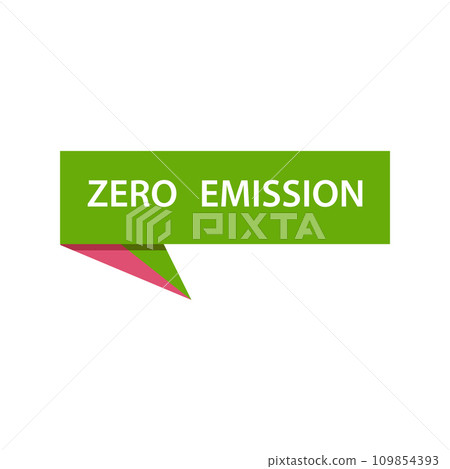 Zero emission icon vector CO2 neutral green sign for your web site design, logo, app, UI.illustration 109854393