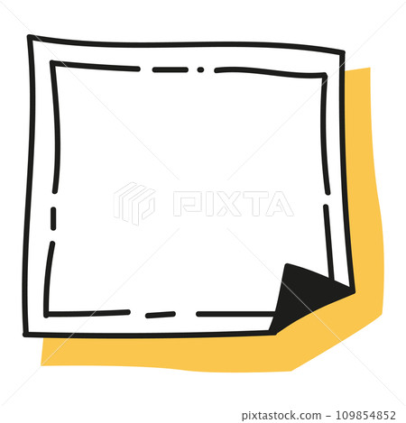 Journal doodle icon. Hand drawn banner or element for notebook, diary and planner. Doodle scribble style. Vector illustration 109854852