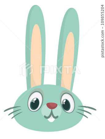 Happy cute bunny cartoon. Easter vector rabbit illustration Happy cute bunny cartoon. Easter vector rabbit illustration 109855204