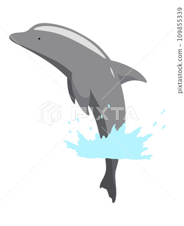Dolphin jumping out of water animation element. Illustration of dolphin performing an acrobatic jump in the ocean. Great for marine life or summer vacation designs Dolphin jumping out of water animation element. Illustration of dolphin performing an acrobatic jump in the ocean. Great for marine life or summer vacation designs 109855339