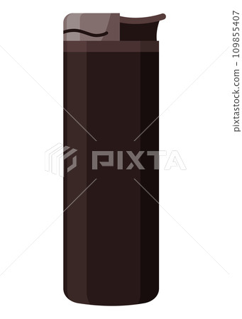 Gasoline lighter. Plastic petrol cheap tool to Ignite gas kitchen oven, fireplace or bonfire, light fire flame. Accessorie. Cartoon vector illustration 109855407