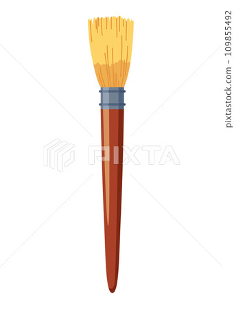 Archeology icon. Equipment graphic element for mobile game, brush object. Isolated archaeology vector illustration 109855492