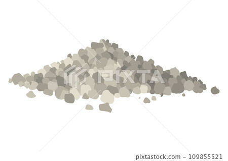 Building material. Heap of gravel. Cartoon supplies for buildings works. Construction concept. Illustration can be used for construction sites or illustrate renovation works Building material. Heap of gravel. Cartoon supplies for buildings works. Construction concept. Illustration can be used for construction sites or illustrate renovation works 109855521