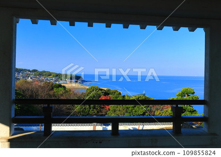 [Saga Prefecture] Ariake Sea seen from Takezaki Castle on a clear day 109855824
