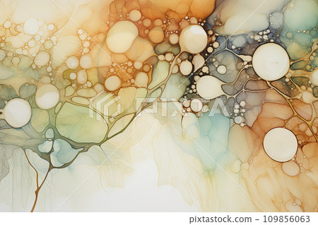 Abstract alcohol ink Peachy Fuzz background. Abstract art, watercolour effect, dreamy painting Abstract alcohol ink Peachy Fuzz background. Abstract art, watercolour effect, dreamy painting 109856063